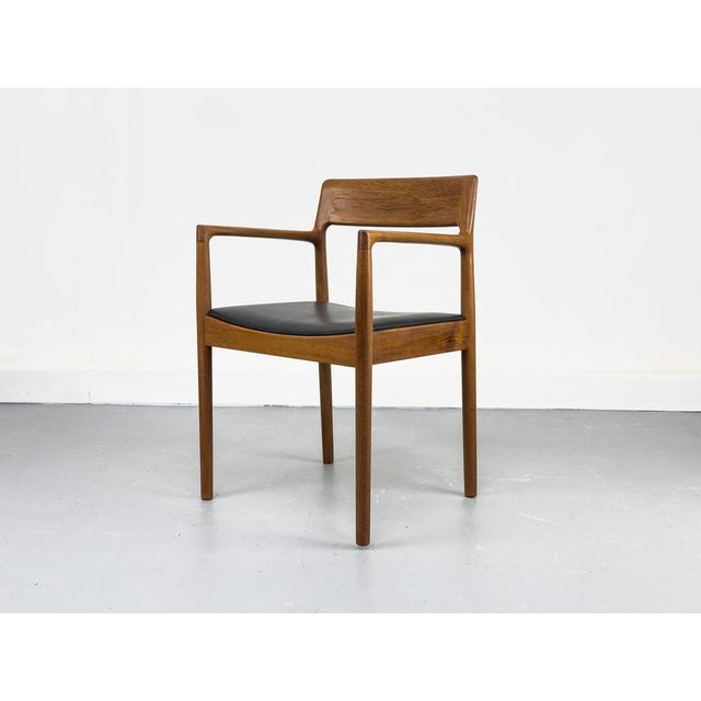 Danish Teak and Leather Armchair by J. Nørgaard for Nørgaards Møbelfabrik, 1960s For Sale - Image 11 of 18
