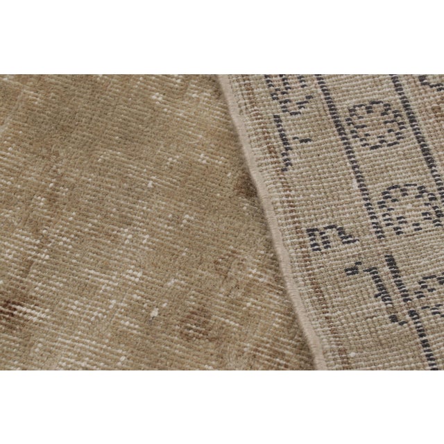 Beige Antique Turkish Kayseri Rug, Beige-Brown Medallion and Florals - Rug & Kilim For Sale - Image 8 of 8