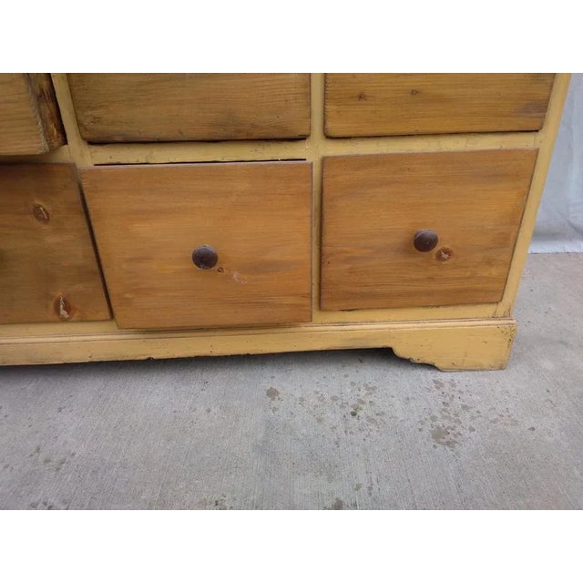 Wood Mobile Pantry Pharmacy Chest of Drawers For Sale - Image 7 of 11