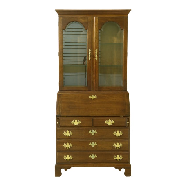 Stickley Solid Cherry Secretary Desk W. Bookcase Top Chairish