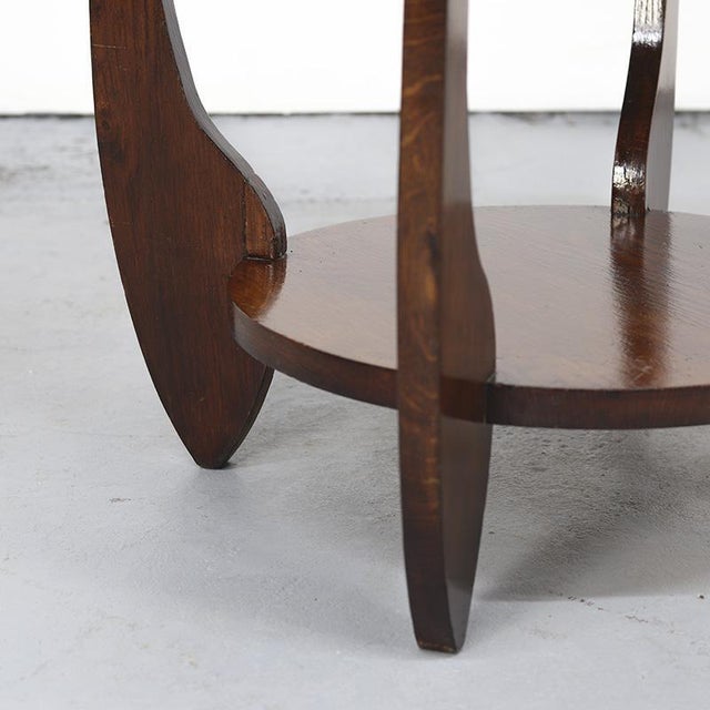 Art Deco Oak Side Table For Sale - Image 6 of 8