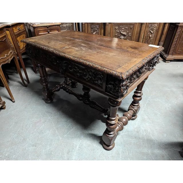 Renaissance Style Table in Walnut For Sale - Image 3 of 7