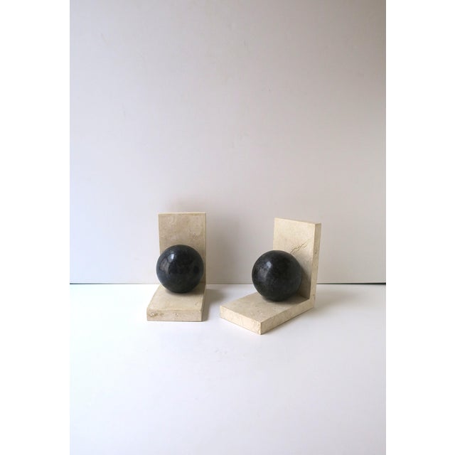 Late 20th Century Marble Art Deco Modern Revival Bookends, Late-20th Century For Sale - Image 5 of 8