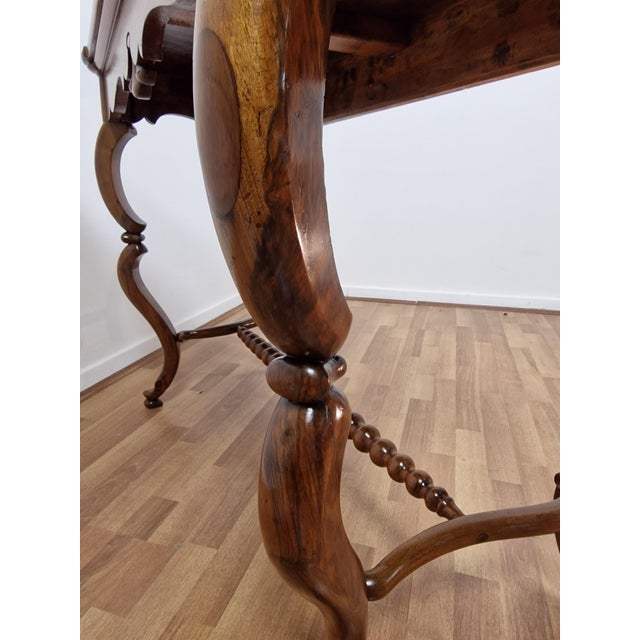 Italian Console Table in Walnut, Mid-19th Century For Sale - Image 17 of 18