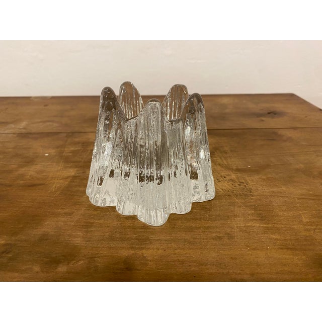 Vintage Volcano Crystal Glass Votive Candleholder by Rune Strand for Nybro, Sweden, 1970s For Sale - Image 12 of 12