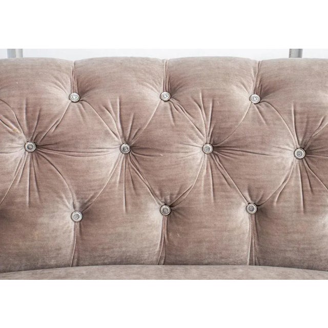 Modern Modern Hollywood Regency Velvet Crescent Sofa For Sale - Image 3 of 7