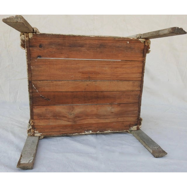 Primitive Painted Wood Firewood Box For Sale In Nashville - Image 6 of 13
