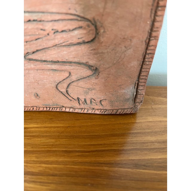 Mid 20th Century Vintage Regency Terracotta Lion Plaque For Sale - Image 5 of 5