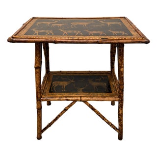 19th Century English Decoupage Side Table For Sale