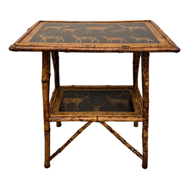 19th Century English Decoupage Side Table For Sale