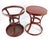 Side Table Round Dark Red Hint of Black Vintage For Sale - Image 9 of 9