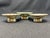 Set of three Chinese Porcelain Tazza's Footed dish, altar bowl Polychrome painted design on each. Two with scalloped...
