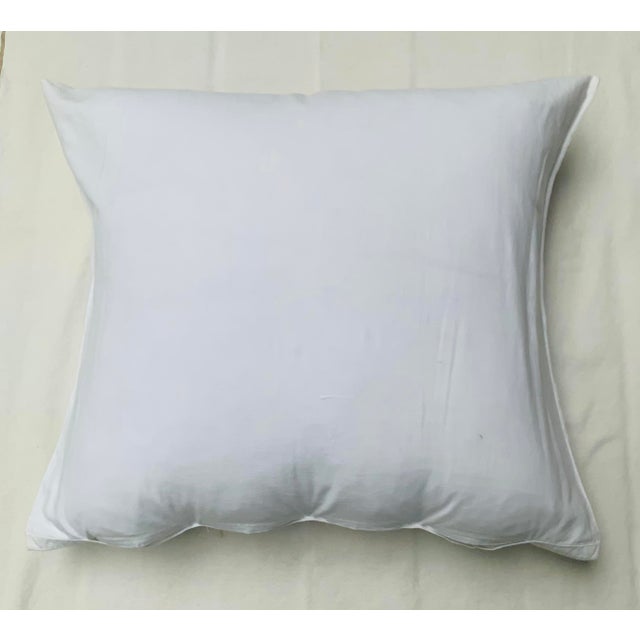 Antique French Linen Euro Style Pillow Covers, Pair c.1900 For Sale - Image 9 of 12