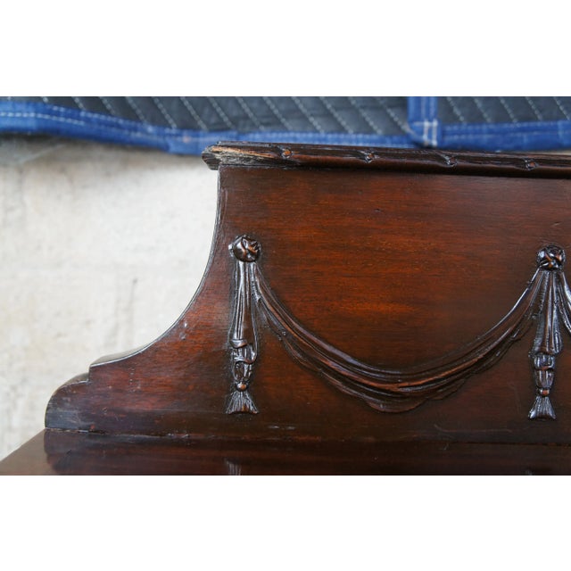 19th Century Antique English Georgian Style Neoclassical Mahogany Sideboard Buffet For Sale - Image 10 of 12