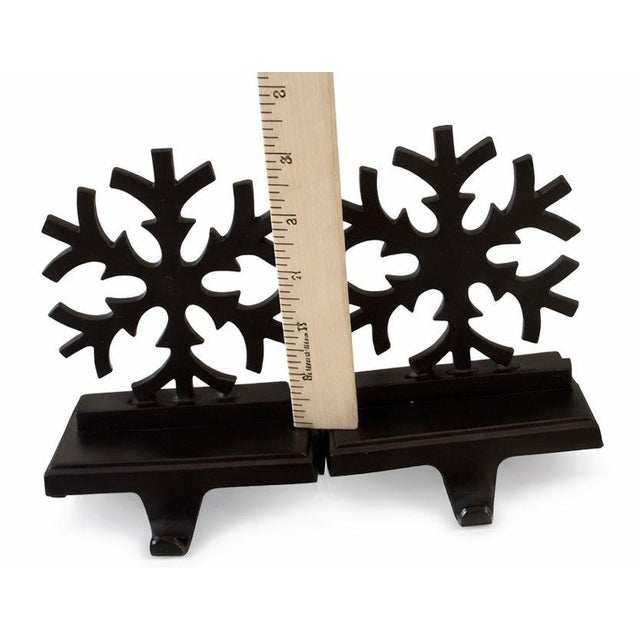 Lot of 2 Wrought Iron Black Mantel Ornament/Stocking Hangers 1990-1999 Heavy Wrought Iron Stocking Hangers 5.5"H x 4"W