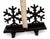 Lot of 2 Wrought Iron Black Mantel Ornament/Stocking Hangers 1990-1999 Heavy Wrought Iron Stocking Hangers 5.5"H x 4"W