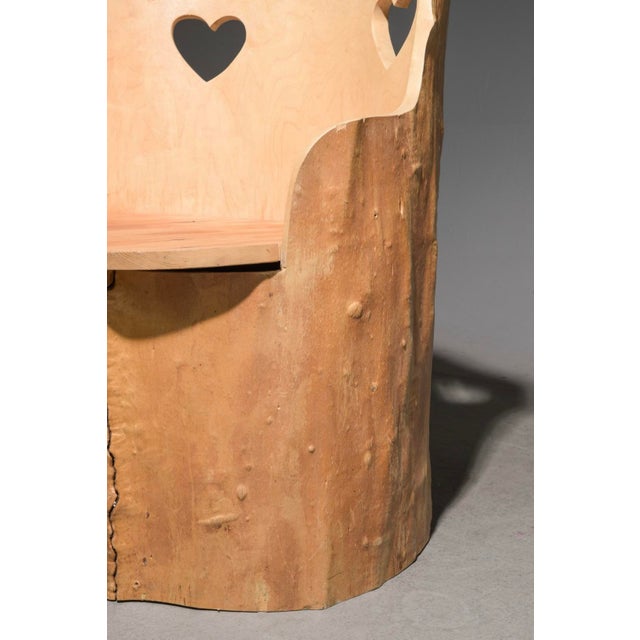 Swedish Mid Century Hand Carved Pine Stump Chair For Sale - Image 4 of 4