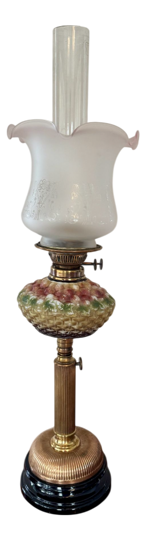 Antique Victorian Telescopic Oil Lamp, 1860