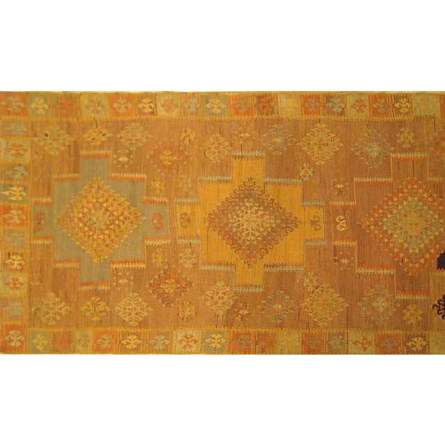 1930s Vintage Turkish Kilim Oriental Rug - 3′2″ × 9′8″ For Sale - Image 4 of 5