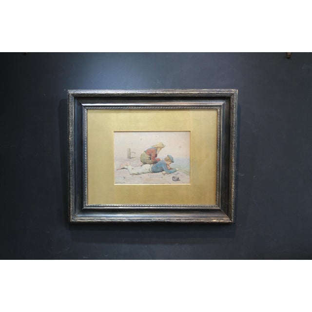 John H. E. Partington, Figurative Composition, 1872, Watercolor, Framed For Sale - Image 7 of 7