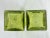 Mid-Century Modern Art Glass MCM Pale Yellow Green Crackle Glass Rectangular 10" Vintage Vases-Pair For Sale - Image 3 of 9