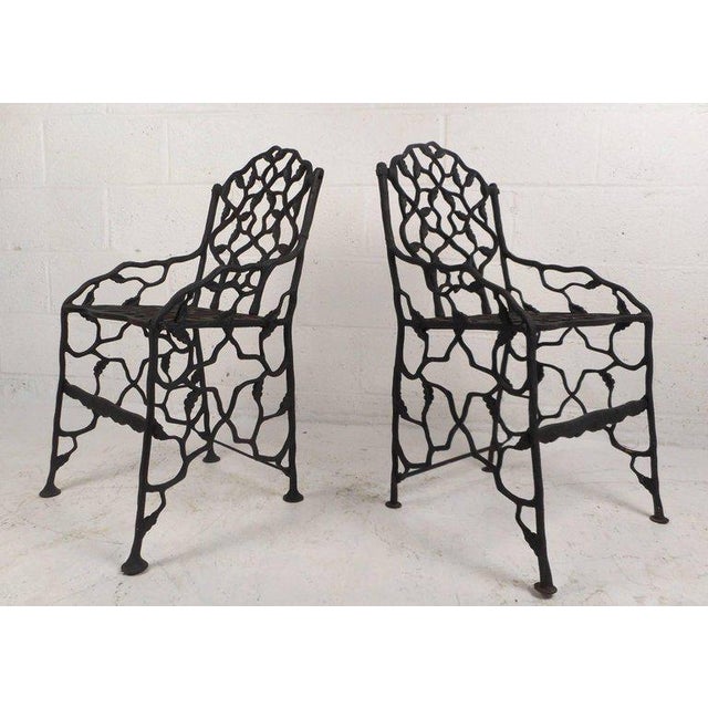 Vintage Fiske Cast Iron Chairs a Pair Chairish