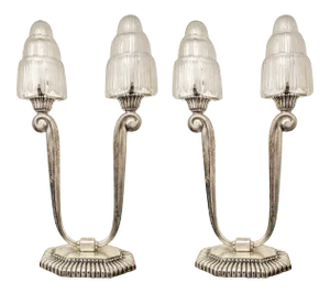 French Art Deco Lamps by Sabino & Capon - a Pair