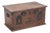 20th Century Anglo-Indian Carved Wood & Metal Storage Chest With Interior Till Box For Sale