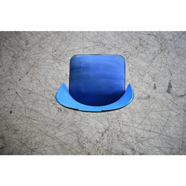 1960s Vintage Danish Modern Blue Accent Chair For Sale - Image 5 of 8