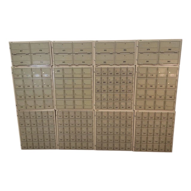 Vintage Metal Mailroom Storage Boxes by Salisbury Industries - Set of 12 For Sale