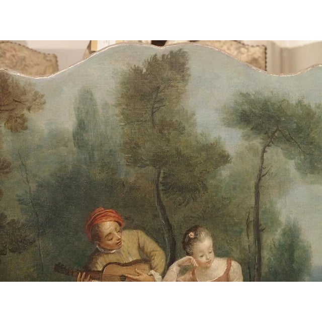 18th Century French Genre Scene Overdoor Painting, Circa 1770 For Sale - Image 4 of 13