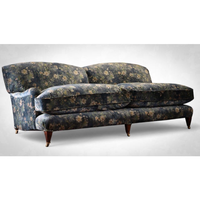 Large Vintage Two-Seater Sofa in Velvet by George Smith, 2010s For Sale - Image 17 of 17