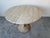 Italian Vintage Tulip Metal Base Dining Table With Italian Travertine Top – Outdoor For Sale - Image 3 of 12