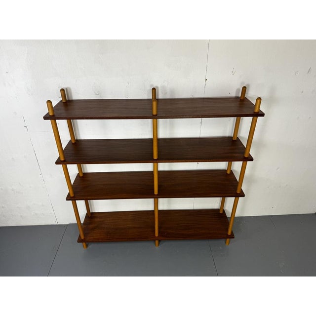 Mid-Century Modernist Teak Stick Wall Cabinet attributed to Willem Lutjens for Gouda Den Boer, 1950s For Sale - Image 16 of 18