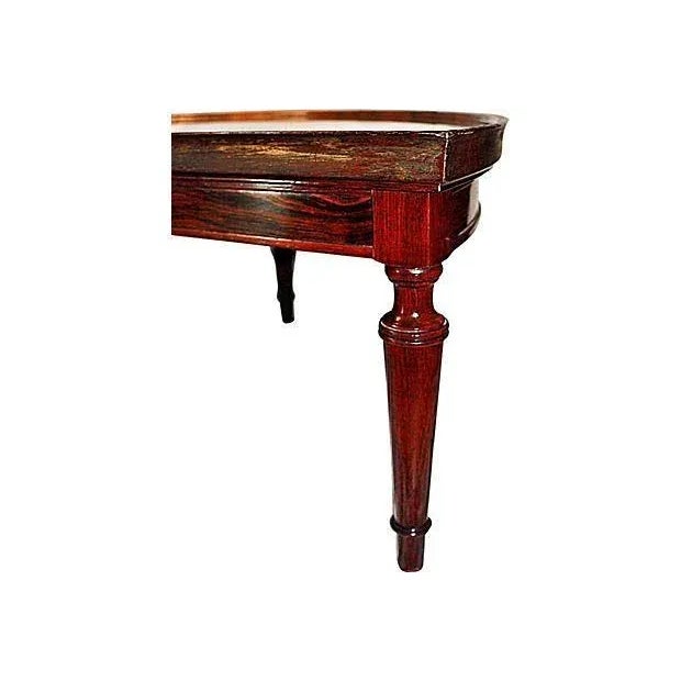Brown Rosewood Demi-Lune Coffee Table For Sale - Image 8 of 11
