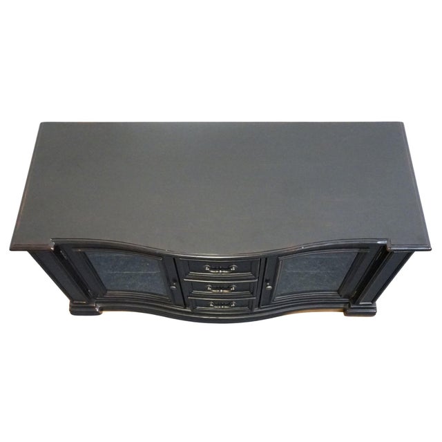 Hooker Furniture Black Painted Contemporary Modern 61" Media Console Cabinet 429-55-480 For Sale - Image 10 of 14