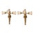Vintage Neoclassical Gilt Brass Figural Three-Light Wall Sconces - a Pair For Sale