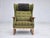1970s, Danish highback armchair. Original very good condition: no smells and no stains. Olive green furniture wool,...