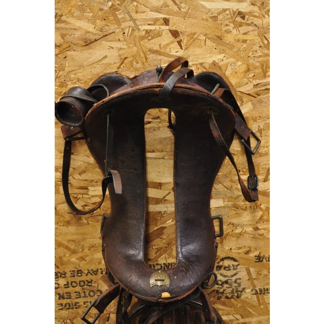Antique McClellan Brown Leather 12 Inch Wwi Calvary Horse Saddle, Circa 1900 For Sale - Image 4 of 18