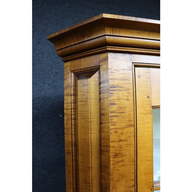 D. R. Dimes Benchmark Tiger Maple Corner Cabinet For Sale - Image 14 of 18