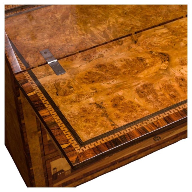 Neoclassical Writing Desk with Marquetry, 1826 For Sale - Image 9 of 18