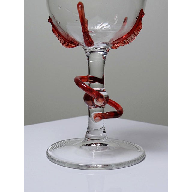 Glass Vintage Venetian Murano Glass Filigrana/Zanfirico Soliflore Vase, 1950s-1960s For Sale - Image 7 of 12