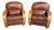 Art Deco Leather Club Armchairs, Set of 2 For Sale