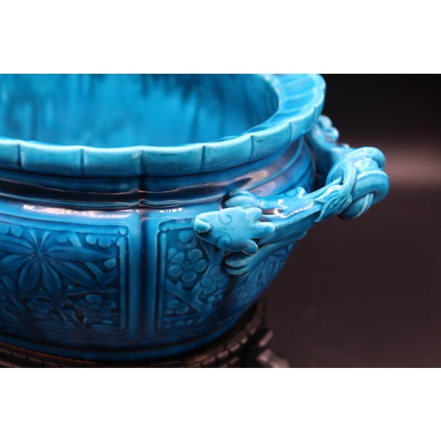 Oval Ceramic Planter by Théodore Deck For Sale - Image 4 of 11