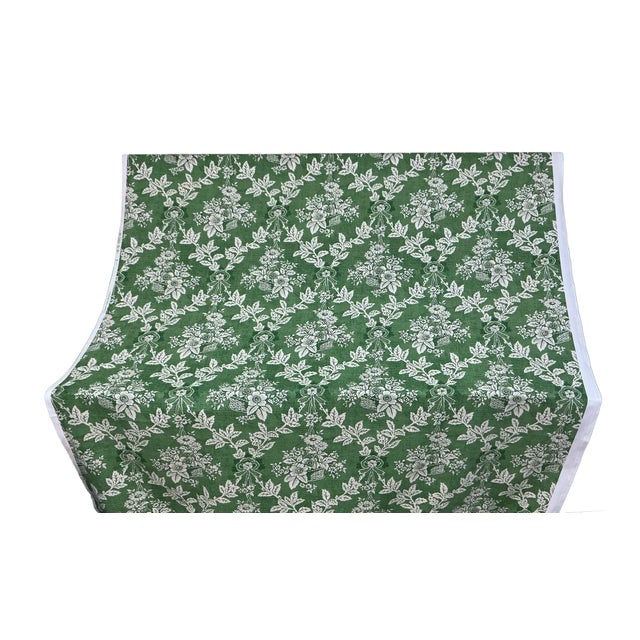 Vintage Laura Ashley medium-weight cotton fabric dating to 1996. This green and white print features a lovely trellis...