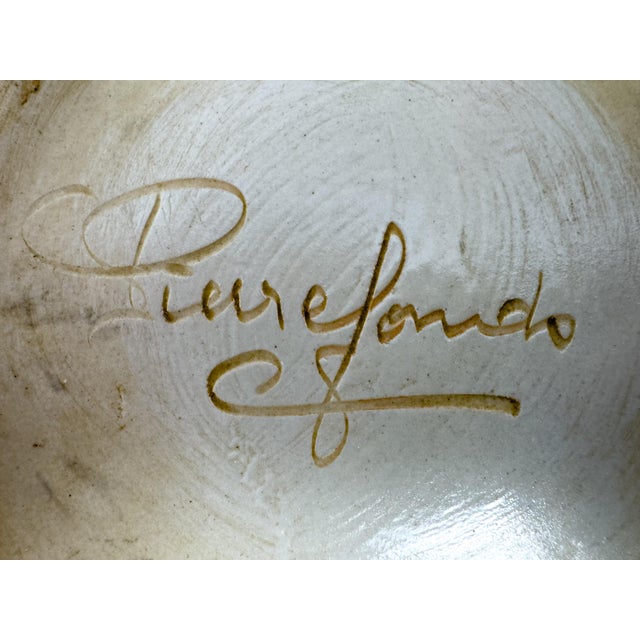 Large French Crystalline Glaze Art Pottery Bowl Attributed to Pierrefonds, Signed For Sale - Image 12 of 12