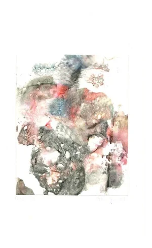 Peter Dischleit, Abstract Composition, 1973, Ink and Watercolor on Paper