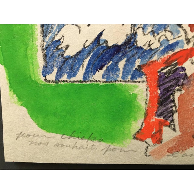 Mid-Century Modern Yasse Tabuchi, Watercolor on Paper For Sale - Image 3 of 9