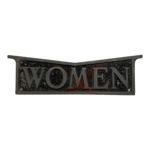Vintage 1941 Cast Aluminum Women Door Plaque