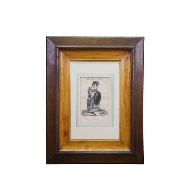 Pair of two antique French hand-colored engravings from the rare 19th-century series Collection de Costumes des diverses...
